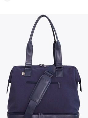 BEIS Navy Blue Convertible Tote with Shoulder Strap